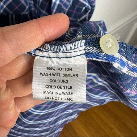 Swanndri 1/4 Button Flannel Barn Cotton Check Work Shirt Womens 16 - Picture 9 of 11